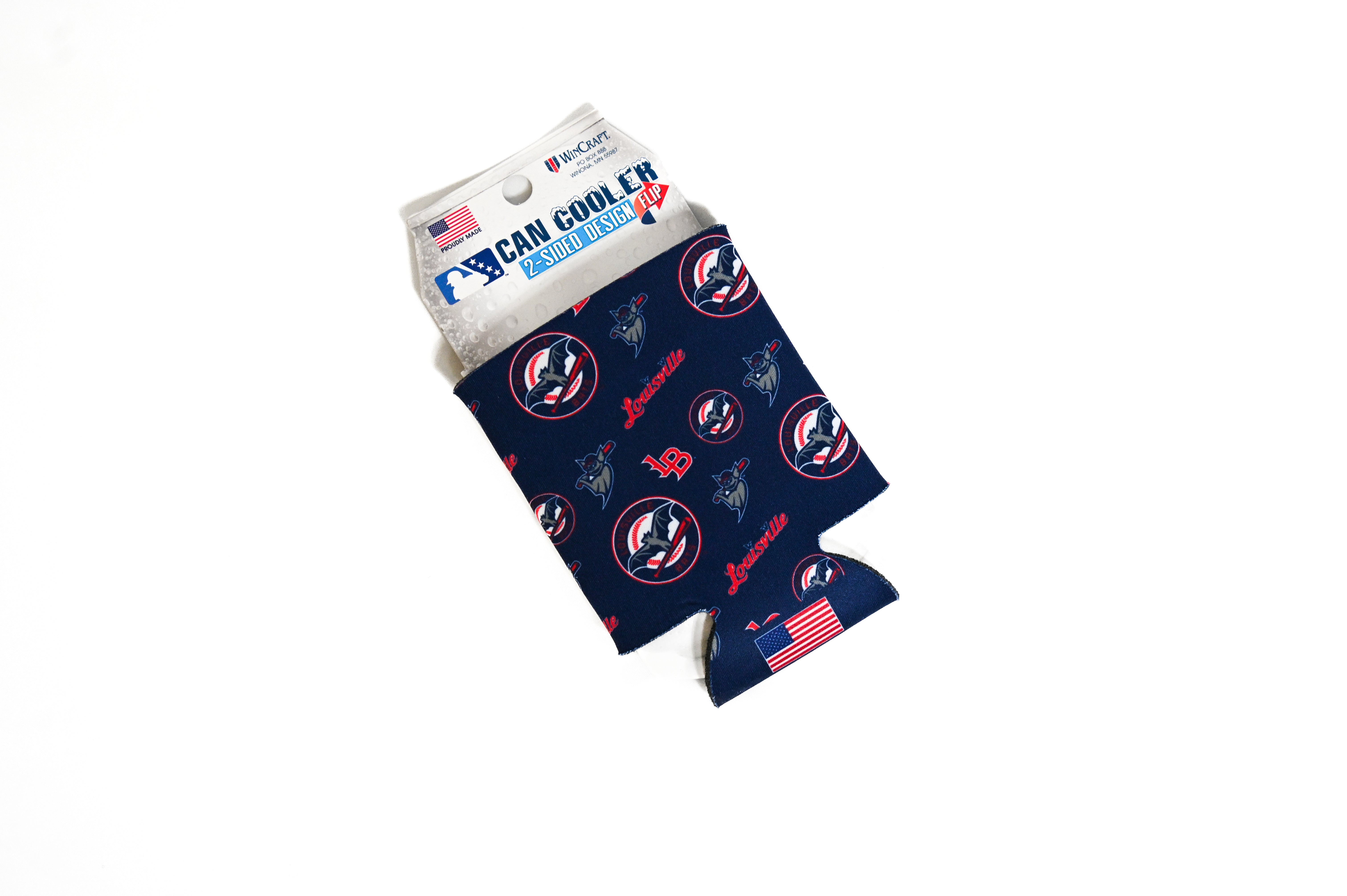 Louisville Bats Navy 2-sided 12oz. Can Cooler - Logos