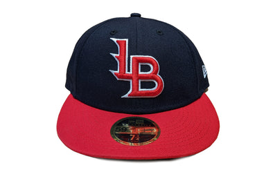 Louisville Bats New Era On-Field Low Profile 59FIFTY Fitted Hat - Navy/Red